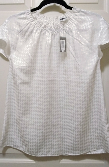 High Neck Houndstooth Pattern Top - Picture 5 of 16